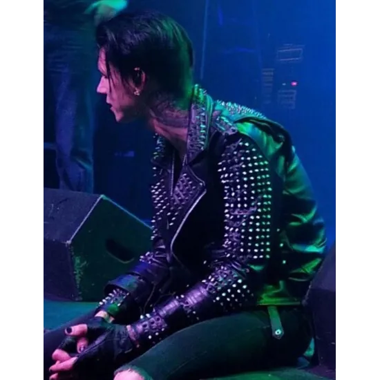 American Satan Andy Biersack Spiked Leather Jacket