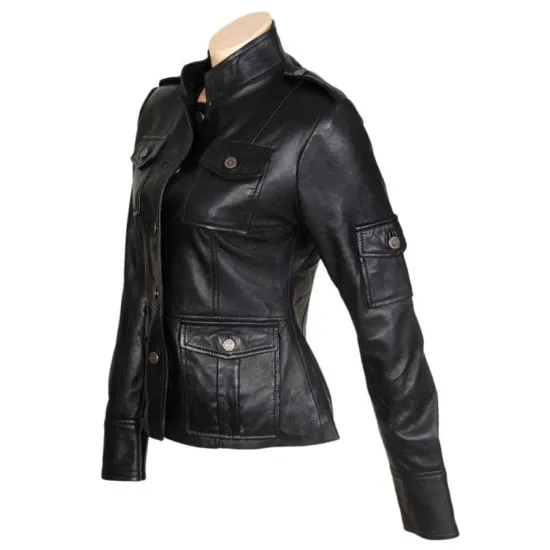 Anne Hathaway Get Smart Agent 99 Black Leather Jacket