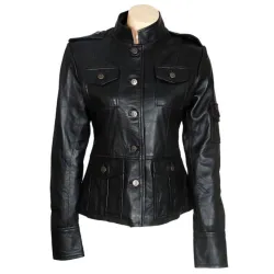 Anne Hathaway Get Smart Agent 99 Black Leather Jacket