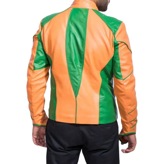 Smallville Aquaman Leather Jacket with Hoodie
