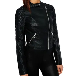 Ariana Grande Biker Black Leather Jacket