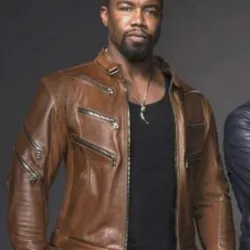 Arrow TV Series Bronze Tiger Leather Jacket