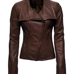 Arrow TV Series Lyla Michaels Brown Leather Jacket