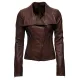 Arrow TV Series Lyla Michaels Brown Leather Jacket
