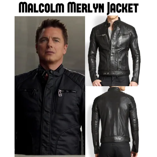 John Barrowman Arrow Malcolm Merlyn Leather Jacket