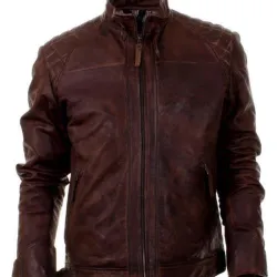 Arrow TV Series Oliver Queen Brown Leather Jacket