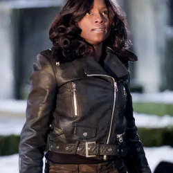 Rutina Wesley Arrow Black Leather Jacket