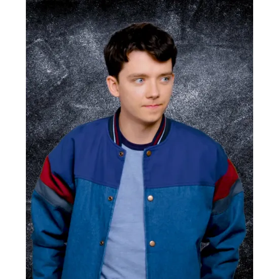 Asa Butterfield Sex Education Blue Jacket