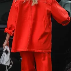 Ashley Roberts Orange Jacket