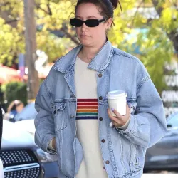 Ashley Tisdale Sweats Denim Jacket