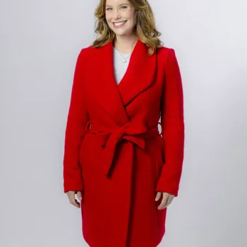 Ashley Williams Christmas In Evergreen Wool Coat