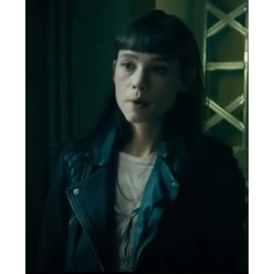 Astrid Bergès Frisbey The Vault Black Leather Jacket