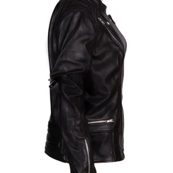 Abbey Crouch Cropped Biker Style Jacket