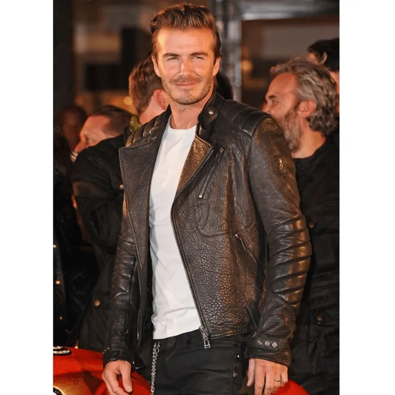 Stylish Look David Beckham Motorcycle Jacket
