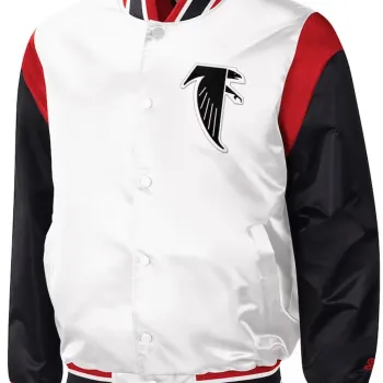 Atlanta Falcons Throwback White Varsity Jacket