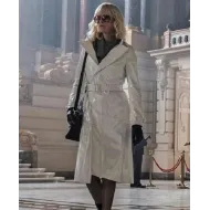 Atomic Blonde Lorraine Broughton White Leather Coat