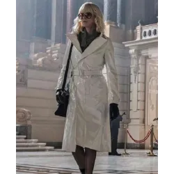 Atomic Blonde Lorraine Broughton White Leather Coat