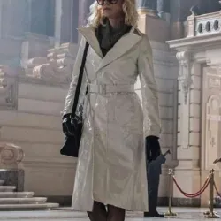 Atomic Blonde Lorraine Broughton White Leather Coat