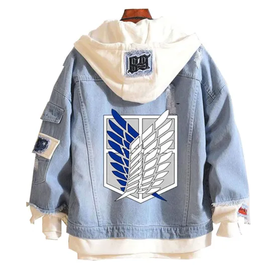 Attack on Titan Denim Hooded Jacket