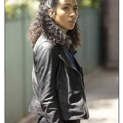 Aurora Perrineau Prodigal Son Leather Jacket