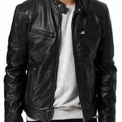 Chris Evans Avengers Endgame Black Leather Jacket