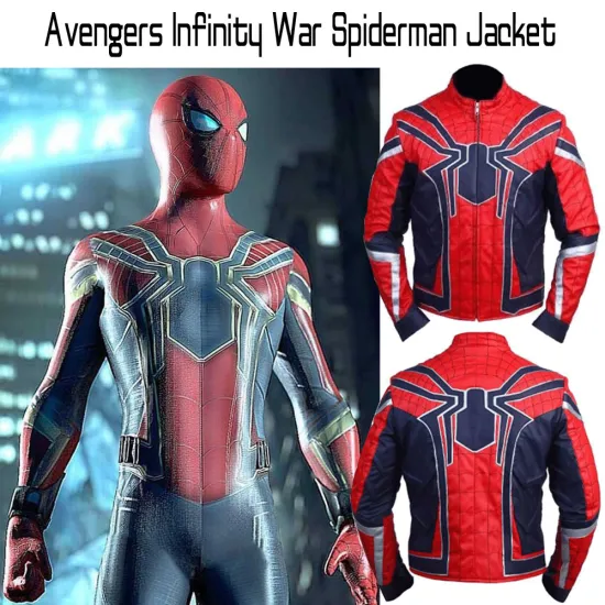 Avengers Infinity War Spiderman Leather Jacket