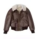 Men's Bomber B-26 Aviator Flight Brown Leather Jacket