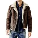 Men's B3 Suede Brown Leather Shearling Jacket