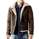 Men's B3 Suede Brown Leather Shearling Jacket