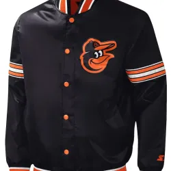 Baltimore Orioles Midfield Black Varsity Jacket