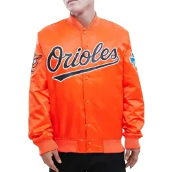 Baltimore Orioles Orange Varsity Jacket