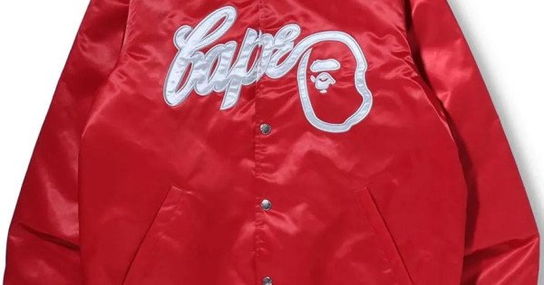 Supreme Uptown Studded Leather Varsity Jacket Red