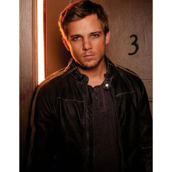 Bates Motel Max Thieriot Cafe Racer Leather Jacket