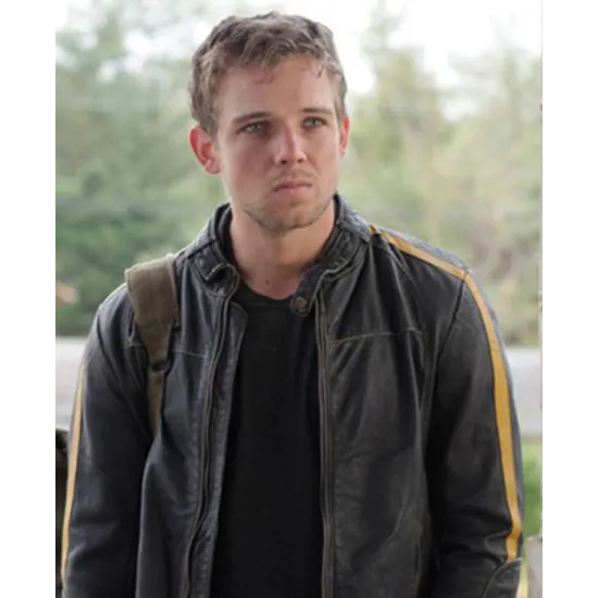 Bates Motel Max Thieriot Cafe Racer Leather Jacket