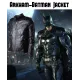 Batman Arkham Knight Black Leather Quilted Logo Jacket