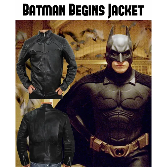 Batman Begins Film Batman Leather Jacket