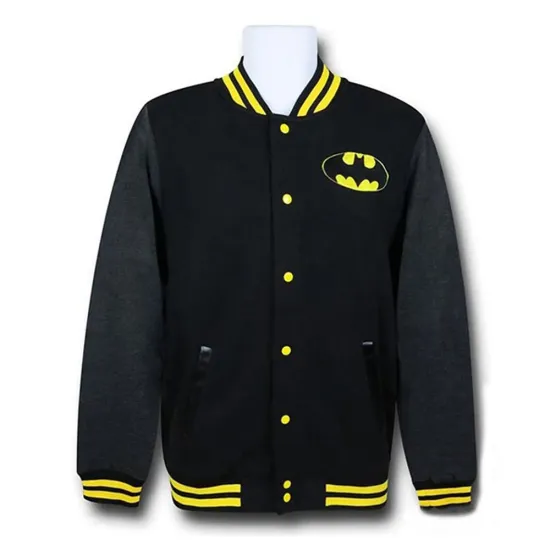 Batman Black Logo Varsity Jacket