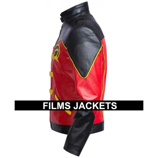 Tim Drake Batman Robin Red Leather Jacket