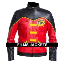 Tim Drake Batman Robin Red Leather Jacket