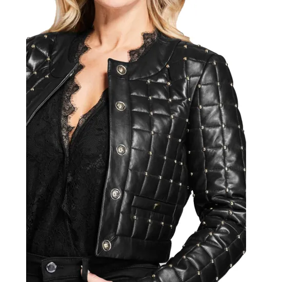 Batwoman Nicole Kang Black Leather Studded Jacket