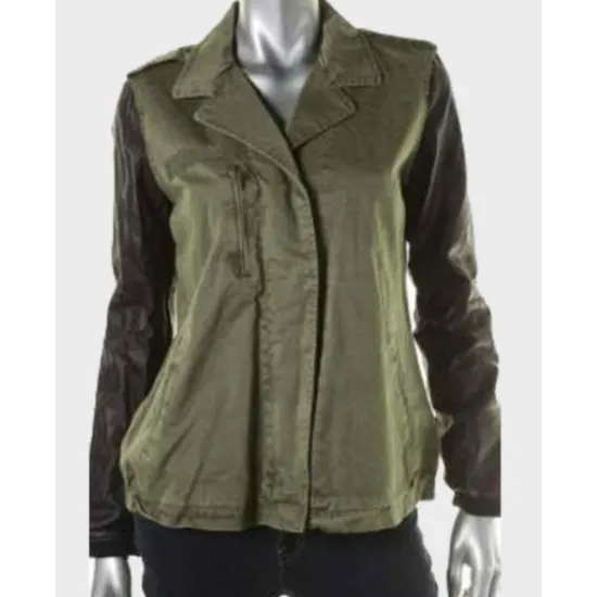 Simona Brown Behind Her Eyes Green Cotton Jacket