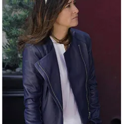 Better Things S04 Pamela Adlon Blue Leather Jacket