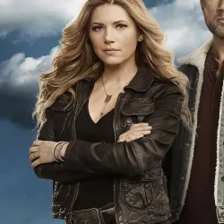 Katheryn Winnick Big Sky Wrinkle Leather Jacket