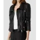 Amber Heard Motorcycle Black Leather Jacket