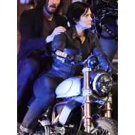 Carrie-Anne Moss The Matrix 4 Biker Leather Jacket