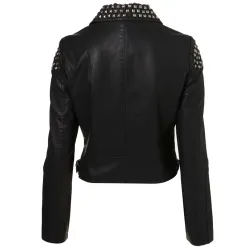 Studded Design Demi Lovato Biker Jacket