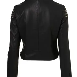 Studded Design Demi Lovato Biker Jacket