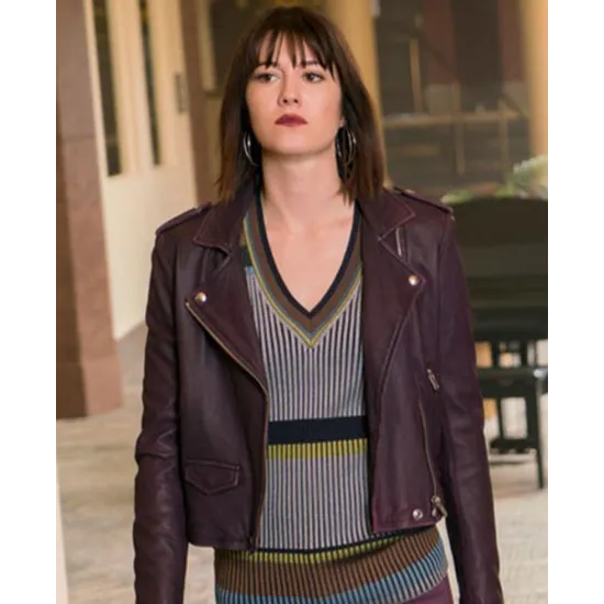 Mary Elizabeth Winstead Fargo Purple Leather Jacket