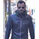 Justin Theroux Black Leather Motorcycle Jacket