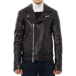 Robin Thicke Black Leather Motorcycle Jacket